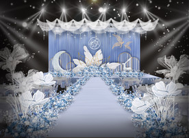蓝色婚礼仪式区