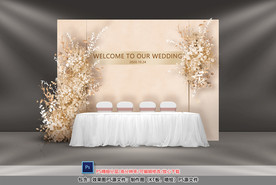 香槟色婚礼签到区