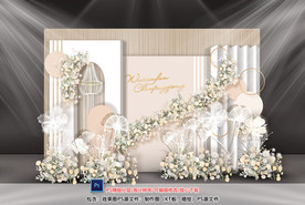 香槟色婚礼迎宾区