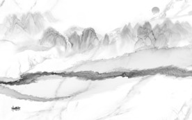 线条唯美高档山水 TIF分层