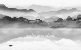 高清 唯美中式山水 TIF分层