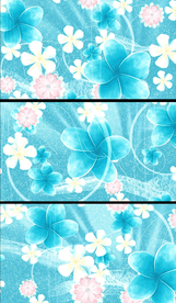 蓝色浪漫花朵飘过动态素材