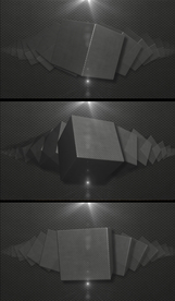 三维质感立方体旋转动态素材