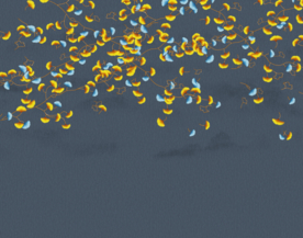 新中式手绘银杏花鸟背景墙