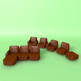 沙发模型 休闲沙发 休闲座椅