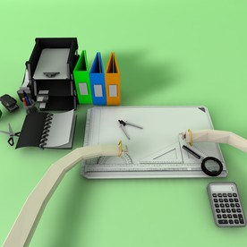 工作场景创意 设计师桌面