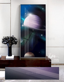 创意线条宇宙星空装饰画
