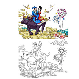 牛年中国风国潮插画