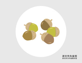 卡通榛子插画图标