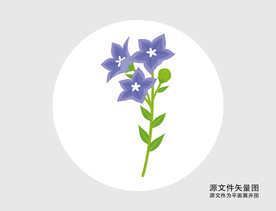 卡通牵牛花插画图标