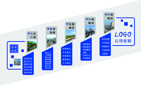 楼梯间文化墙 公司形象墙