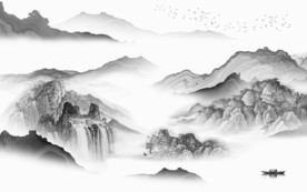 新中式高档意境山水 TIF分层