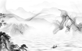 高端新款意境山水 TIF分层