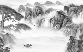 现代新款意境山水 TIF分层