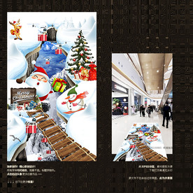 圣诞节3D 圣诞节地画