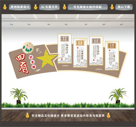 四有三好老师文化墙