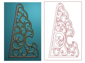 三角洋花精雕图