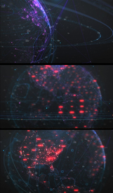 科幻粒子地球数据视频素材