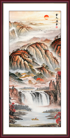 国画山水 山水国画 国画风景