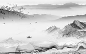 新品灰色别墅山水 TIF分层