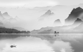 高档灰色别墅山水 TIF分层