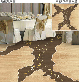 新中式轻奢大型酒店地毯