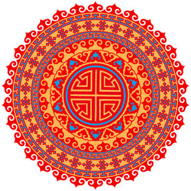 AI矢量圆形花纹