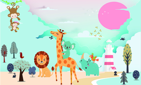 高清儿童背景装饰画