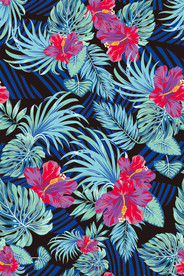 热带植物高清矢量四方连续图