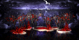 红黑哥特风婚礼效果图