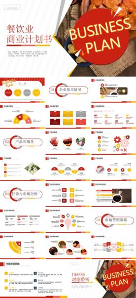 餐饮美食招商加盟商业PPT模板