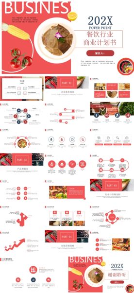 餐饮美食招商加盟商业PPT模板