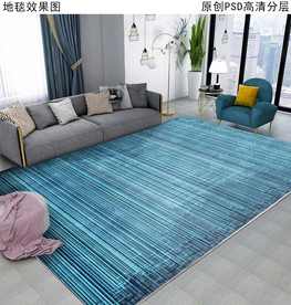 轻奢几何抽象线地毯