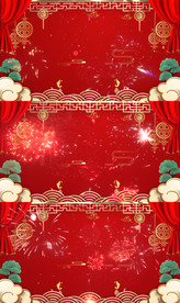 2021牛年春节舞台LED背景