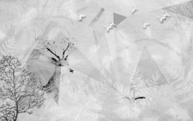 麋鹿简约新装饰画 TIF分层