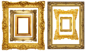 金色油画框素材