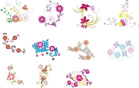 绣花 花 牛仔 钻