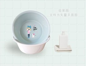 塑料盆贴