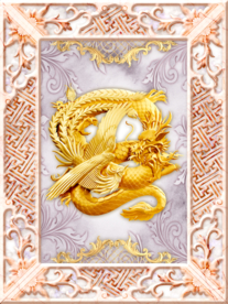 欧式奢华龙凤花大理石天顶