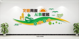 文明用餐从我做起拒绝浪费食堂文