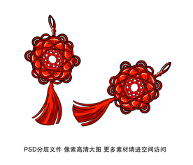 福结 中国结插画