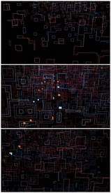 动感闪烁矩形背景舞台循环视频