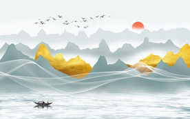 新中式电视背景墙