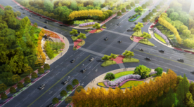 道路景观设计效果图