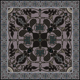 敦煌莫高窟壁画初唐葡萄纹藻井