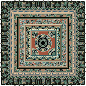 敦煌莫高窟壁画中唐茶花藻井