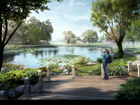 滨水湿地景观设计效果图