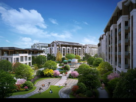 小区景观设计效果图