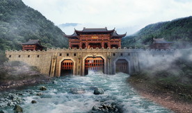 廊桥水坝景观设计效果图