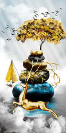 石来运转 发财树